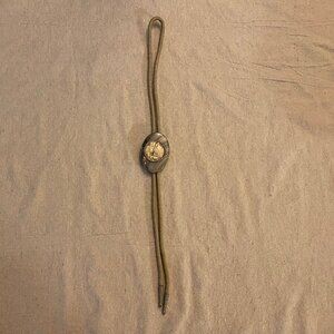 Vintage Bennett Canadian Coin on Polished Stone Bolo
